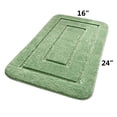 thumbnail image 2 of Soft Comfortable Green Microfiber Bath Rugs 16 x 24 inch, Geometric Pattern Modern Decoration Bathroom Mat Machine Washable, 2 of 7
