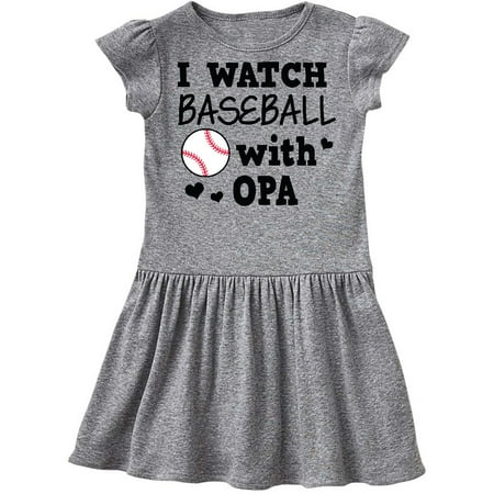 

Inktastic I Watch Baseball with My Opa Gift Toddler Girl Dress