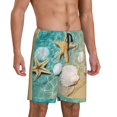 thumbnail image 2 of Sikiie Starfish And Seashell Mens Pajama Shorts, Lightweight Lounge Pant with Pockets Soft Sleep Pj Shorts for MenX-Large, 2 of 6
