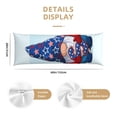thumbnail image 2 of Naloa Cute Gnomes in USA1 Super Soft 20x60 Body Pillow Case,Long Side Hidden Zipper（PILLOWS ARE NOT INCLUDED）, 2 of 6