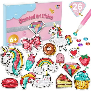 12 Pcs 5D Diamond Art Painting Stickers Kits Vedio Game Arts and Crafts for Kids Ages 6-12 Easy to DIY Creative Diamond Art for Mario Stickers Craft