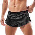 thumbnail image 1 of LAICAIW Mens Satin Boxer Briefs Silk Sexy Underwear Briefs High Split Side Home Sleep Panties with Pouch, 1 of 6