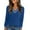 Blue, variant on Women's Long Sleeve V Neck Color Block Slim Knit Sweater, Fall Soft Lightweight Top, Solid Base Layer for Styling and Comfort,Wine S