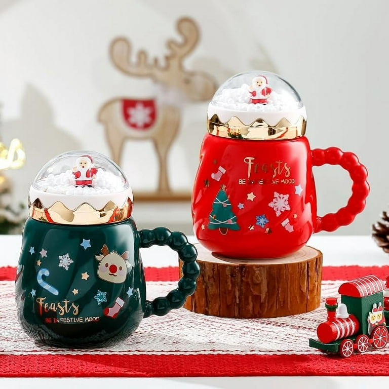 Christmas Ceramic Coffee Mugs with Gift Box, 16oz Ceramic Mug Set Santa  Claus Christmas Tree Design, Holiday Party Supplies for Friends and Family  (Set of 4) - Walmart.com