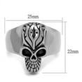 thumbnail image 3 of Anillo Color Plata Para Hombres de Acero Inoxidable Calavera Animada, 3 of 4
