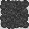 thumbnail image 1 of Ahgly Company Indoor Square Patterned Charcoal Black Area Rugs, 4' Square, 1 of 1