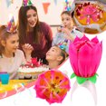 thumbnail image 1 of Candles Double Flower Open Birthday Cake Flat Candle Light Decoration, 1 of 9