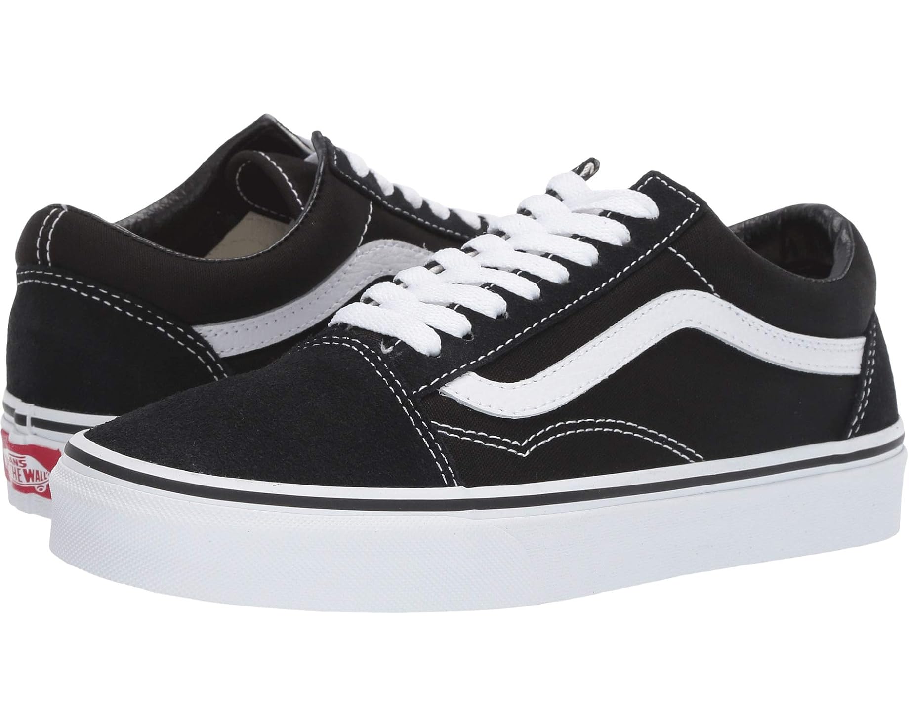 Vans Unisex Classic Old Skool Canvas Shoes - Black/ True White - Size 5 Women/ 3.5 Men