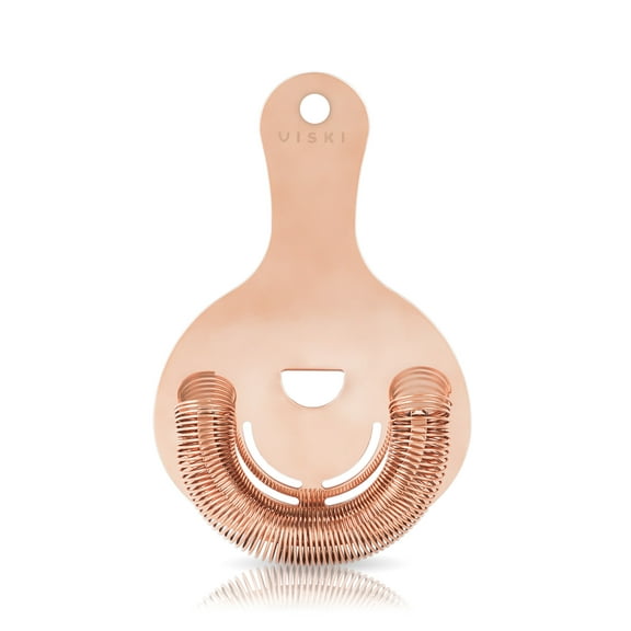 Viski Stainless Steel Cocktail Strainer, Home Bar, Bartender Gifts, Copper