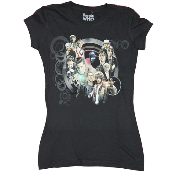 Doctor Who Girls Juniors T-Shirt - All The Doctors Through Time (Small)