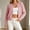 Pink, variant on Xdegoge Womens Button Down Cardigan Crew Neck Long Sleeve Knit Sweater Classic Outerwear with Heart Shaped Buttons Casual Soft Fall Tops for Daily Streetwear