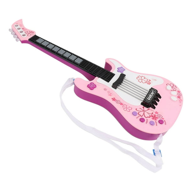 Guitarra de Simulación de Plástico, Conexión de Guitarra Electónica de Conexión de Micrófono para Niños Educación Tempana