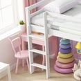 thumbnail image 3 of Miniyam Twin Size Kids Loft Bed with Slide, Guardrails, Ivory white, 3 of 8