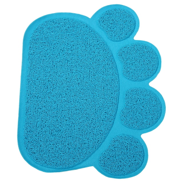 Tapis de Litière pour Chat Antidérapant Imperméable en Forme de Patte Douce en PVC pour Sol Intérieur