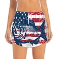 thumbnail image 2 of Daiia bass fish with the USA flag Pattern Women's 2 in 1 Running Shorts - Lightweight Athletic Workout Gym Yoga Shorts Liner with Phone Pockets-XX-Large, 2 of 7