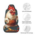 thumbnail image 4 of Wukai Chef Chicken With Beer Bottles Full Set Car Seat Covers with Soft Padding Universal Auto Front Seats Protector and Cushion Mat, 4 of 5