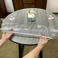 thumbnail image 5 of Round Table Cover Tablecloth Elastic Large Fitted Plastic Clear Protector Decor Table Cloth Easy To Use, 5 of 7