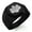 Black, variant on Stainless Steel Toyotomi Samurai Crest Engraved Hexagon Crest Flat Top Biker Style Polished Ring
