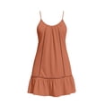 thumbnail image 5 of Npasoilc Round Neck Swimsuit Cover Up Dresses for Women Sleeveless Solid Color A-Line Mini Beach Dress, 5 of 7