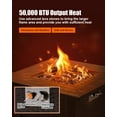 thumbnail image 6 of TOPSHAK 28inch Gas Fire Pit Table 50,000 BTU Square Propane Fire Tables Outdoor Dinning Gas Fire Table with Fabric Cover, 6 of 11