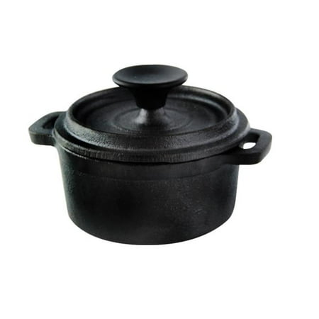 

Packnwood 294GSFTC230 8 oz Mini Round Cast Iron Casserole with Lid 3.94 in.