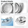 thumbnail image 3 of 4 Pcs Stainless Steel Mixing Bowls, Extra Large Salad Bowl, Deep Metal Kitchen Basin, Mirror Finish, Dishwasher Safe, Mixing Bowl for Food Prep, Baking, Cooking, Commercial Use, 3 of 5