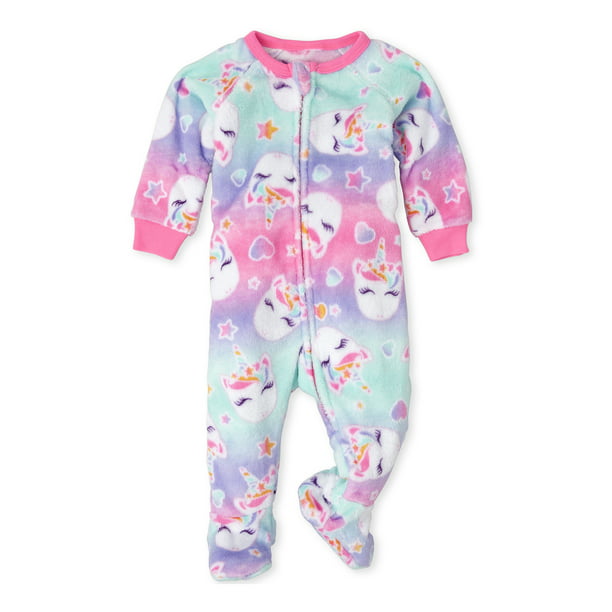 The Children's Place Baby And Toddler Girls Fleece One Piece Footed ...