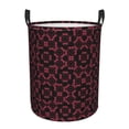 thumbnail image 1 of DouZhe Waterproof Collapsible Large Laundry Baskets, Pink Floral Hearts Prints Circular Hamper with Handles, 1 of 6