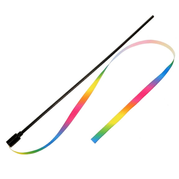 LABSERRON 1 Pc Cat Toys Stick Wand Rainbow Colors Pet Cat Exercise Strengthen Relationship