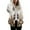 Brown, variant on Women's Fashionable Casual Zippered Hooded Sweatshirt Jacket with Christmas Print and Drawstring, Furry Plush for Winter,Ginger,2XL
