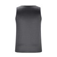 thumbnail image 4 of WAVSUF Tall Big Mens Bodybuilding Sleeveles Solid Color Tank Tops T-Shirt Tight Pullover Dark Gray Size M, 4 of 5