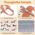 thumbnail image 4 of Colorful Funny Dachshund Insulated Lunch Bag for Women & Adults,Large Portable Soft Cooler Lunch Bag,Thermal Food Storage Tote with Pearl Cotton,8.66L,8.75x5.75x9.5 Inch, 4 of 6