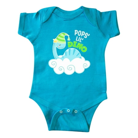 

Inktastic Pop s Lil Dino with Cute Blue Baby Dinosaur Gift Baby Boy or Baby Girl Bodysuit