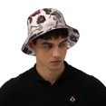 thumbnail image 4 of Fotbe Retro Red Black Roses Sombrero Tipo Pescador con Estampado – Sombrero de Sol de Algodón de Moda para Playa, Golf, Pesca, 4 of 6