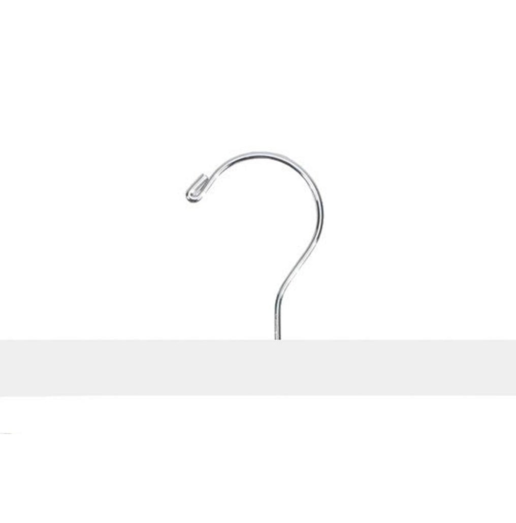 NAHANCO 14” Flat Wooden Skirt/Pant Hanger With Chrome Hardware, White Gloss - 10/CTN.