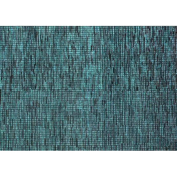 Ahgly Company Indoor Rectangle Abstract Light Blue Modern Area Rugs, 2' x 4'