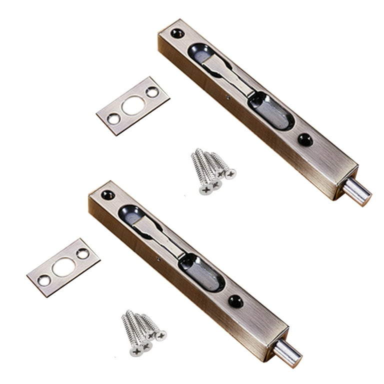 Buy 2pcs 6 Inch Door Bolts - Stainless Steel Concealed Security French Door  Locks With Hardwares, Metal Flush Latch Bolts For Composite Wood Double  Dummy Online