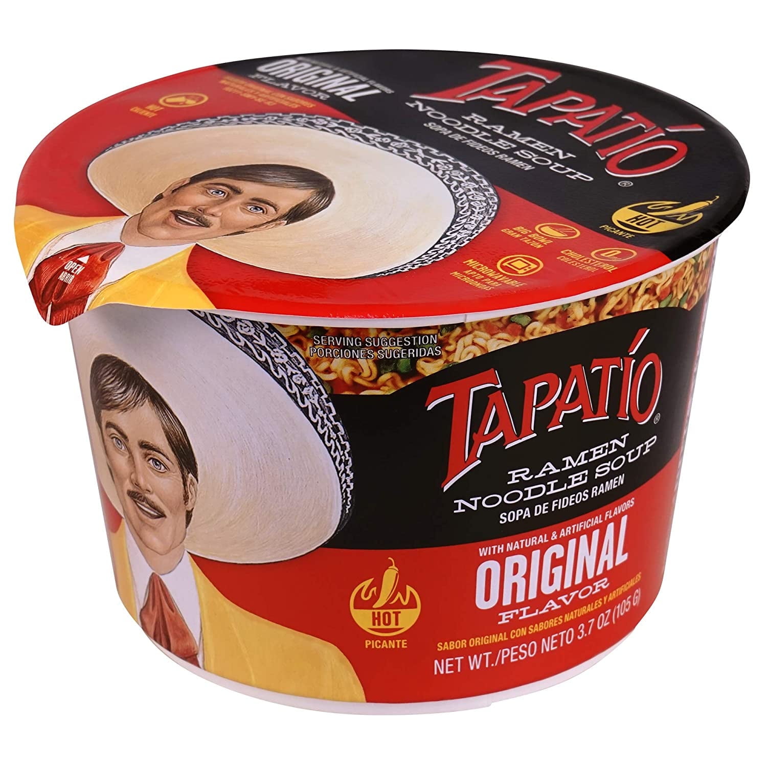 Tapatio Original Flavor Ramen Noodle Soup, 3.7 oz (Pack of 12)