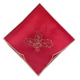thumbnail image 5 of Fennco Styles Christmas Embroidered Holly Cloth Napkins 20" W x 20" L, Set of 4 – Red Dinner Napkins for Home, Holiday Décor, Family Gathering, Banquets, Special Occasion, 5 of 6