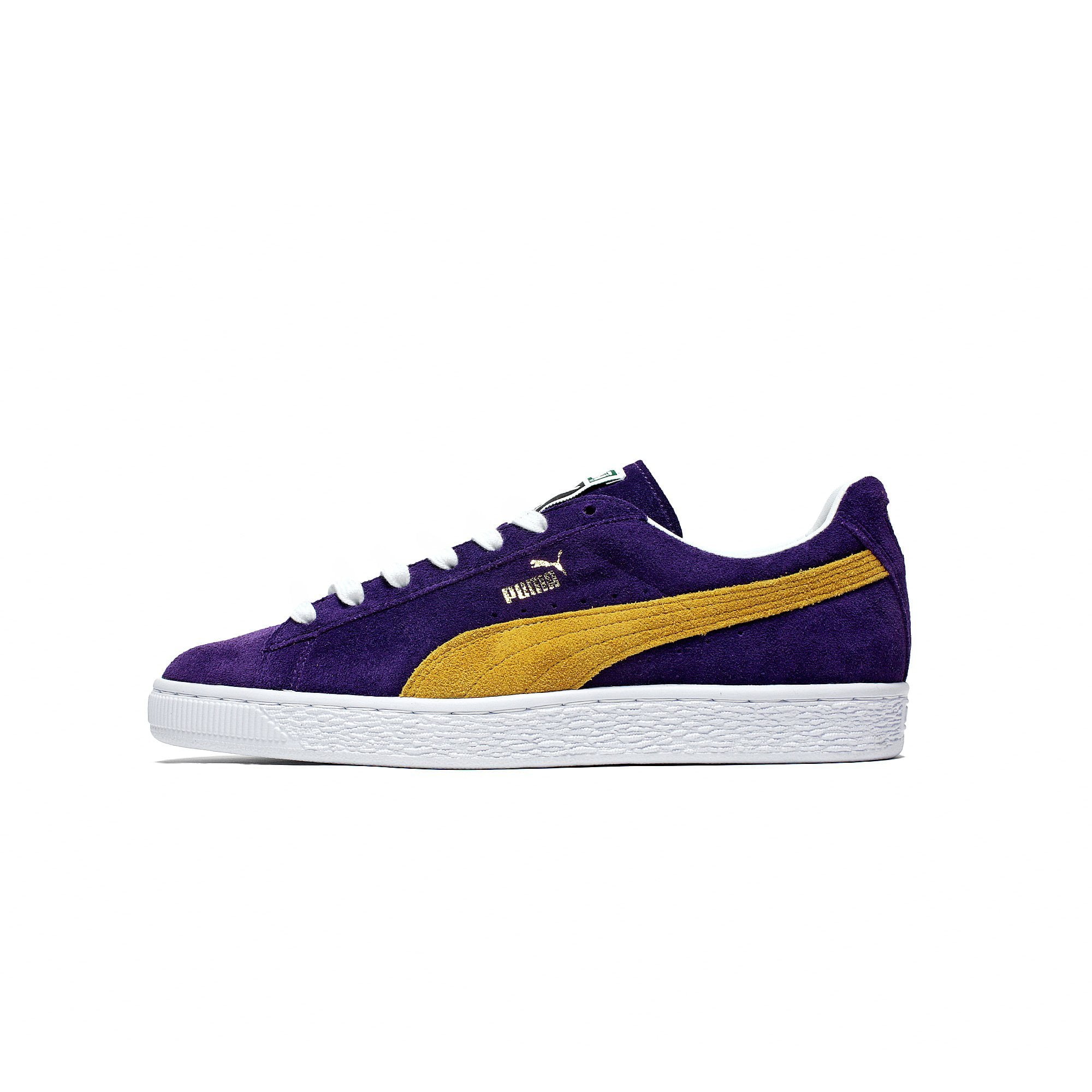 puma suede purple and yellow