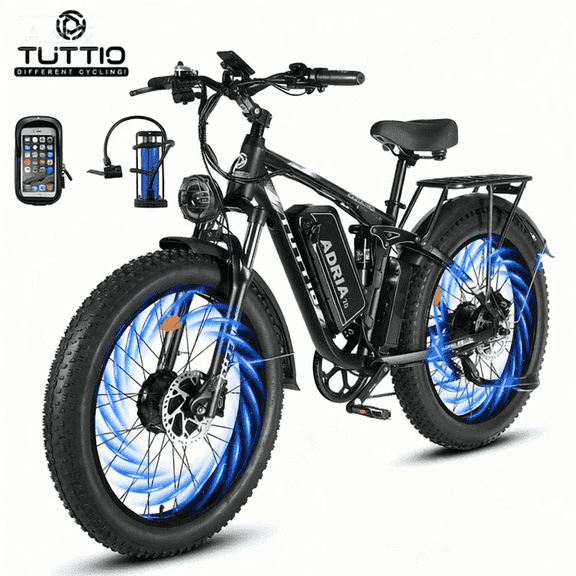 TUTTIO Adria26 Electric Bike for Adults,19MPH, 54.6V 25Ah E-Bike with 26" Fat Tire for Off-Road - UL2849