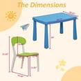 thumbnail image 7 of Domi Kids 3 Piece Plastic Toddler Table and Chair Set.Children Activity Table(Tricolor), 7 of 7
