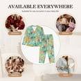 thumbnail image 7 of Honeii Cute Pineapples print Women's Pajama Sets Long Sleeve Button Down Sleepwear Nightwear Soft Pjs Lounge Sets-Small, 7 of 7