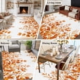 thumbnail image 5 of 8'x10' Area Rugs, Orange Eucalyptus Leaves Indoor Outdoor Area Rug for Living Room Bedroom, Watercolor Spring Summer Botanical Washable Bathroom Rugs Kitchen Floor Carpet Mats Home Decor Aesthetic, 5 of 8