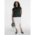 thumbnail image 2 of Time and Tru Women’s Linen-Blend Tunic Top with Ruched Sleeves, Sizes XS-XXXL, 2 of 6