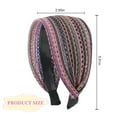 thumbnail image 2 of LinYooLi Hairband, Boho Style Non-slip Wide Headband with Teeth, Fabric Headbands for Women's Hair, Large Head Bands for Women, Black (1 Count Pack of 1), Hair Accessories for Women Girls, 2 of 7