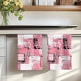 thumbnail image 7 of Pink White Kitchen Towels Set of 4, Modern Abstract Art Botanical Absorbent Dish Towels for Kitchen, Microfiber Hand Towel, Quick Drying Tea Towel for Cleaning Decorative Dishcloths, 7 of 7