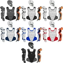 All Star Adult Afx Fastpitch Softball Catchers Set (Large) White/Scarlet