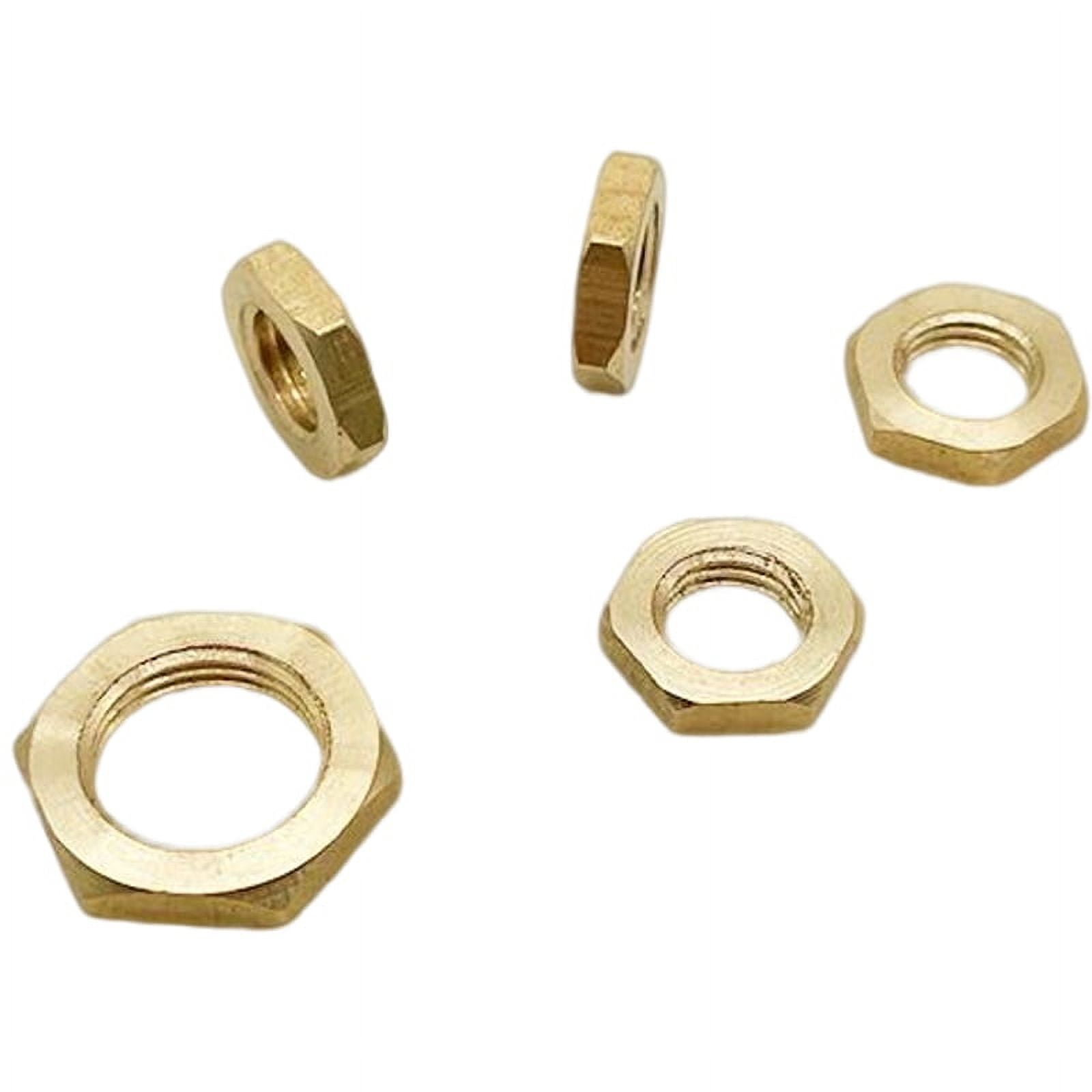 (10Pieces) Brass hexagonal thin nuts, M16x1.5x4mm