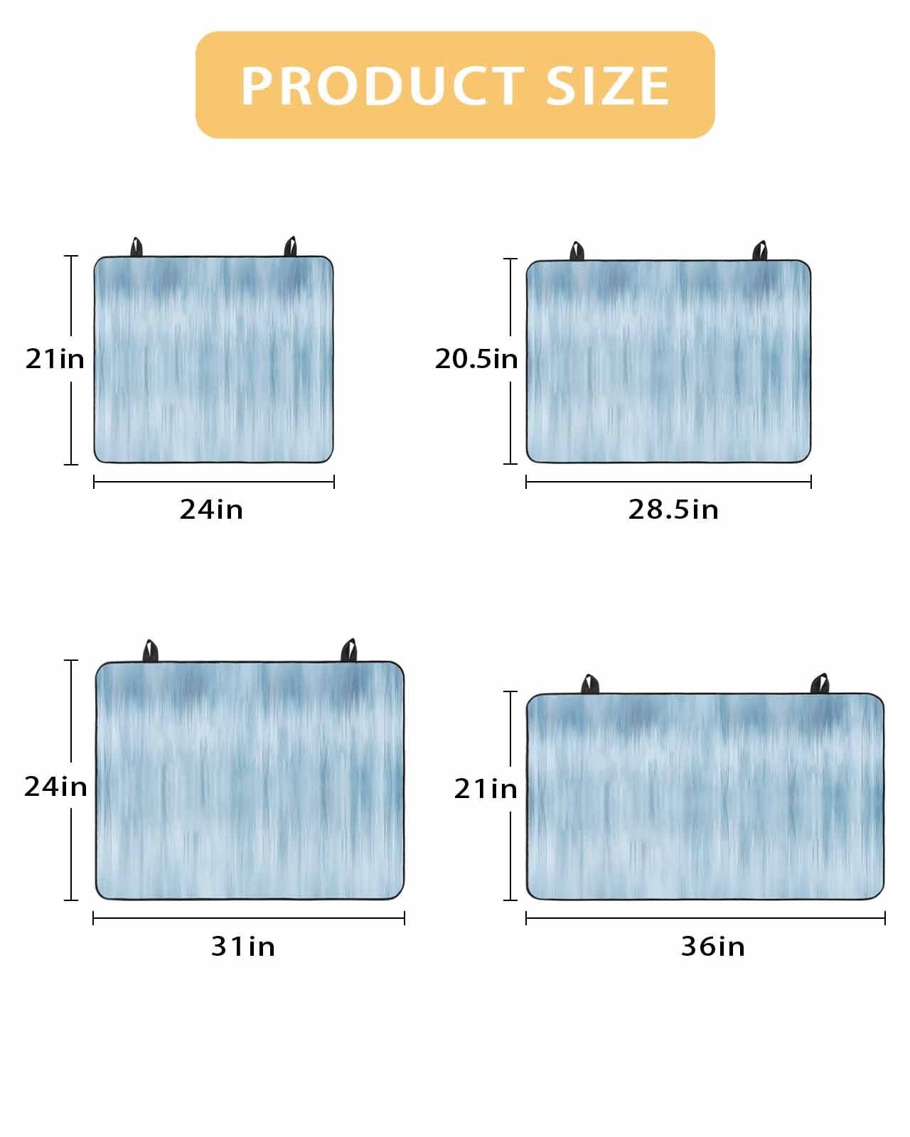 Large Induction Cooktop Protector Mat Light Blue Stove Top Covers for Electric Stove, Modern Abstract Art Ombre Striped Decorative Stove Burner Cover Mats, Glass Top Stove Cover